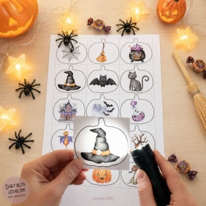 Halloween raziskovanje – igra svetlobe za otroke