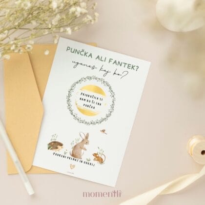 Kartica presenečenja, praskanka s skritim sporočilom – živali