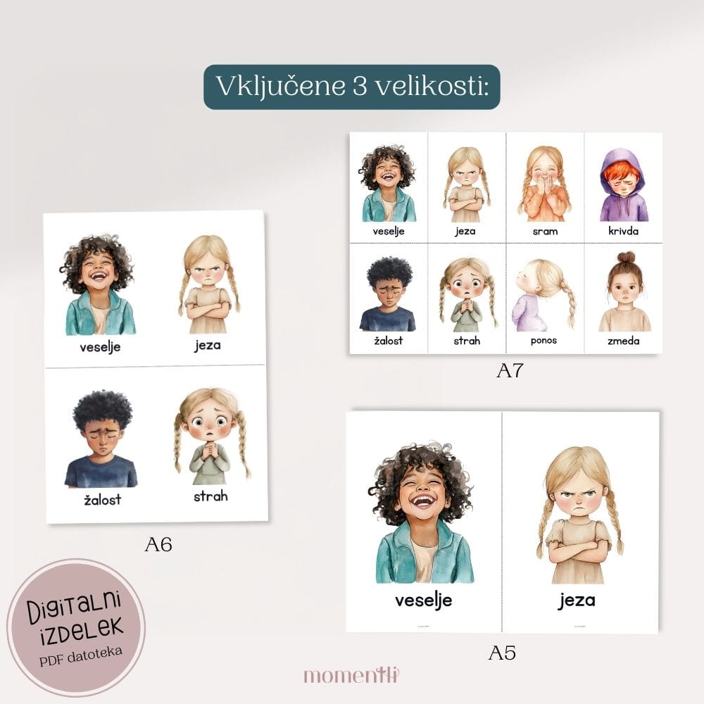 Kartice s čustvi za otroke - slika 8