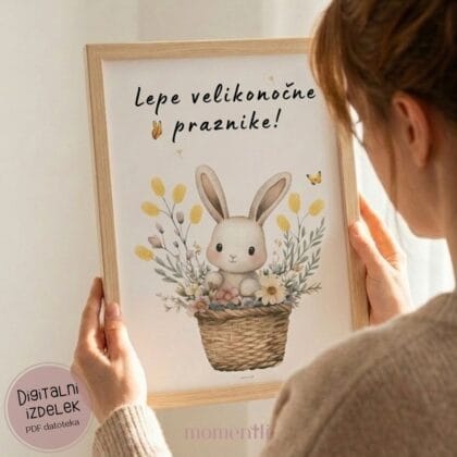 Velikonočni odtis prstkov – zajček | ustvarjalna predloga za otroke (PDF)