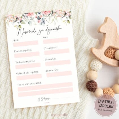 Baby Shower igre – Pink Flowers